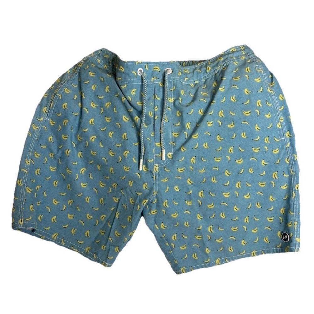 Johnnie O Shorts Mens Medium Drawstring Swim Trunk Summer Stretch Banana Lined